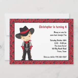 Invitations d'anniversaire de Cowboy