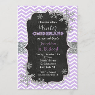 Invitations d'anniversaire de flocon de neige