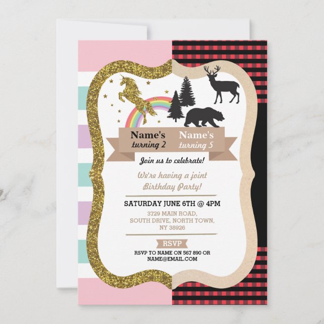 Invitations d'anniversaire de la fille de Boy de U (Devant)