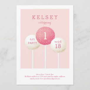Invitations d'anniversaire de la Pop de gâteaux