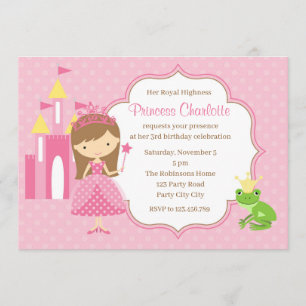 Invitations d'anniversaire de la princesse (Châtea