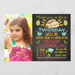 Invitations d'anniversaire de photo de Twosday de
