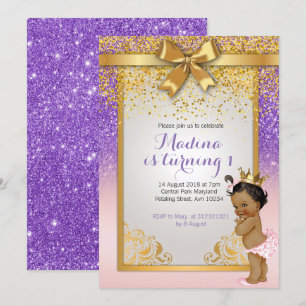 Invitations d'anniversaire de princesse