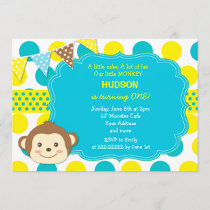 Invitations d'anniversaire de singe