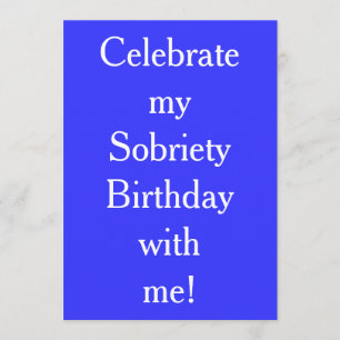 Invitations d'anniversaire de sobriété