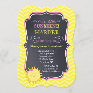 Invitations d'anniversaire de soleil