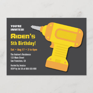 Invitations d'anniversaire des joueurs d'outils de