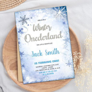 Invitations d'anniversaire d'hiver Parties scintil