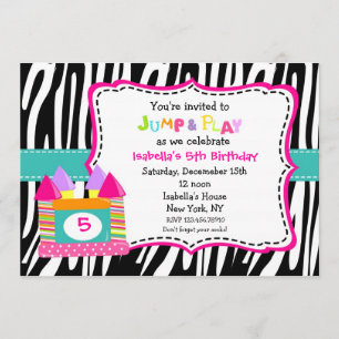 Invitations d'anniversaire du château de Bounce Ho