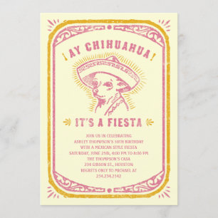 Invitations d'anniversaire Fiesta