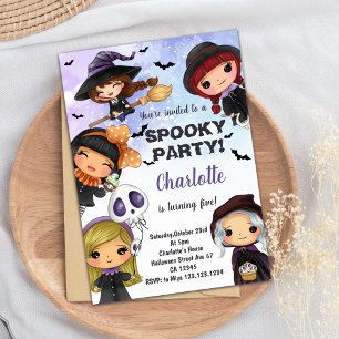Invitations d'anniversaire Halloween Éffrayantes