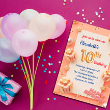 INVITATIONS D'ANNIVERSAIRE POUR LES FILLES DE 10 A