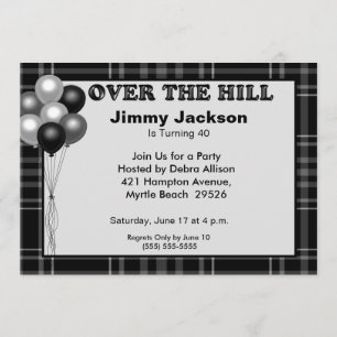 Invitations d'anniversaire sur la colline