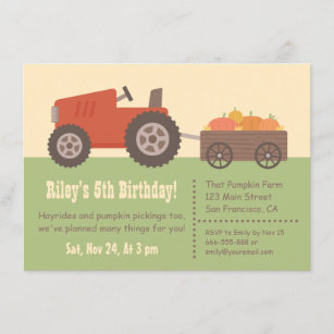 Invitations Faire Part Cartes Anniversaire Tracteur Zazzle Ch