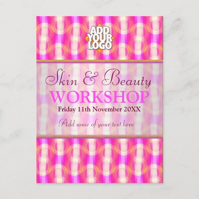 Invitations d'atelier d'affaires Skin & Beauty (Devant)
