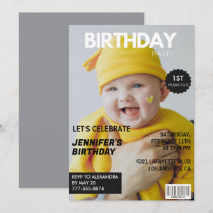 Invitations de 1er anniversaire pour lui Magazine 