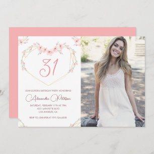 Invitations de 31e anniversaire Boho Floral Photo