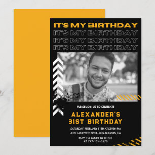Invitations de 31e anniversaire Hommes Photo Spray
