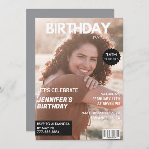 Invitations de 36e anniversaire moderne Stylish Ma