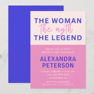 Invitations de 40e anniversaire Funny Woman Myth L