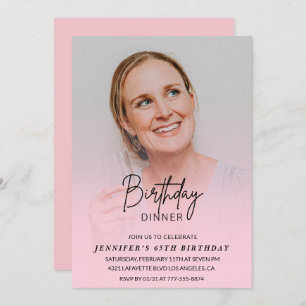 Invitations de 65e anniversaire Anniversaire Dîner