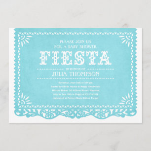 Invitations de baby shower de fiesta