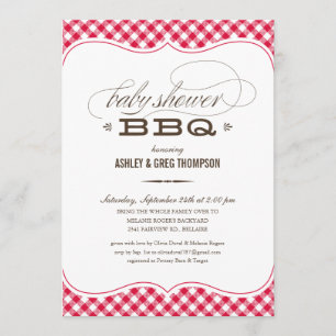 Invitations de baby shower du BBQ du couple