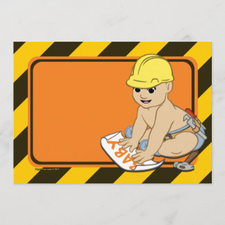 Invitations de Baby Shower en construction