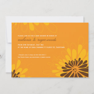 INVITATIONS DE BABY SHOWER : : fleur moderne 10L