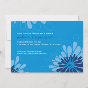 INVITATIONS DE BABY SHOWER : : fleur moderne 8L