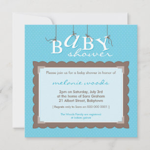 INVITATIONS DE BABY SHOWER : : le bébé marque avec