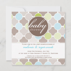 INVITATIONS DE BABY SHOWER : : taches pétillantes
