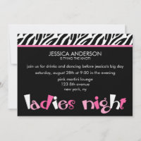 Invitations de bachelorette de nuit pour dames