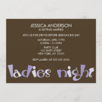 Invitations de bachelorette de nuit pour dames