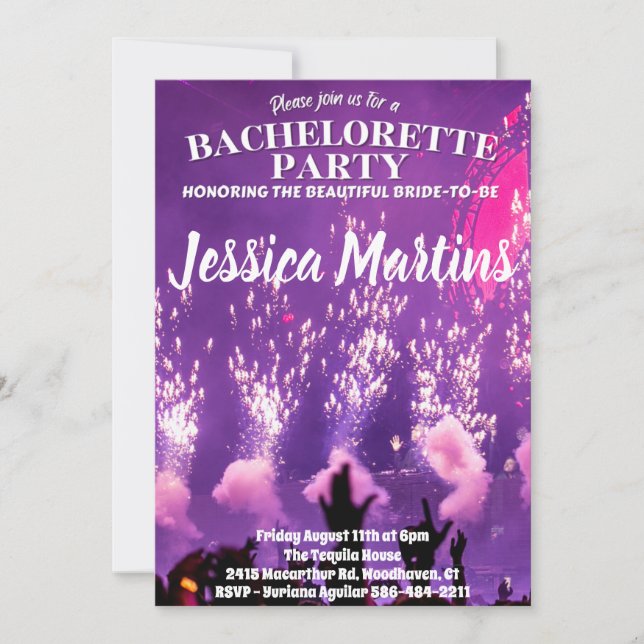 Invitations de Bachelorette Party (Devant)