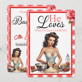 Invitations de Bachelorette Retro Pink Pinup