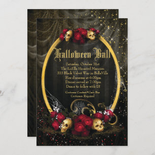 Invitations de bal costumé de Halloween
