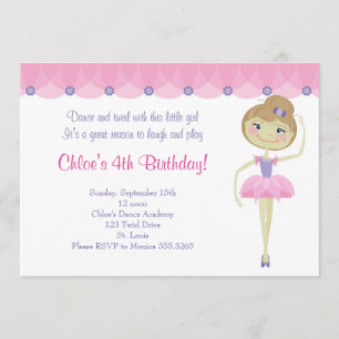 Invitations de ballerine de Lil