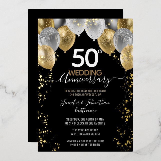 Invitations de ballons d'or du 50e anniversaire (Recto/Verso)