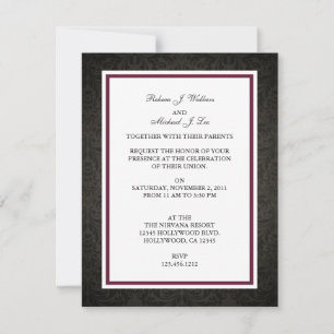 Invitations de bande de mariage élégantes