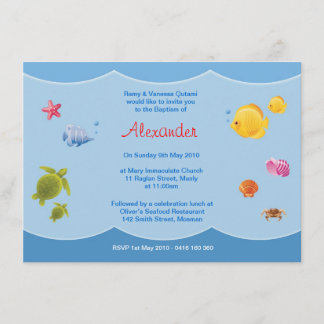 Invitations de baptême de mer