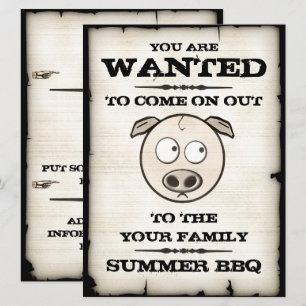 Invitations de barbecue amusantes de la famille de
