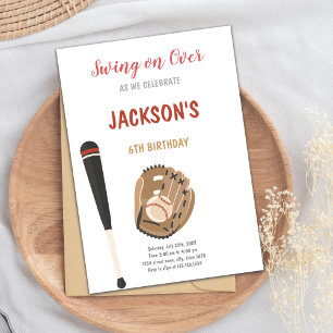 Invitations de baseball sports Anniversaire