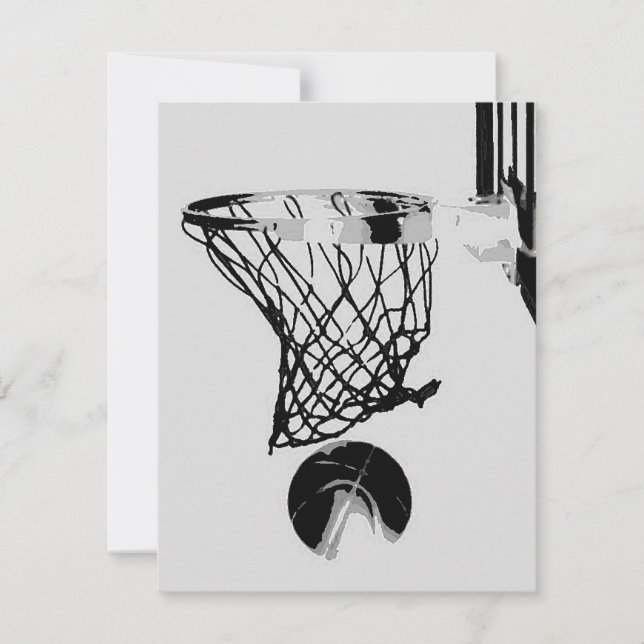 Invitations de basket-ball (Devant)