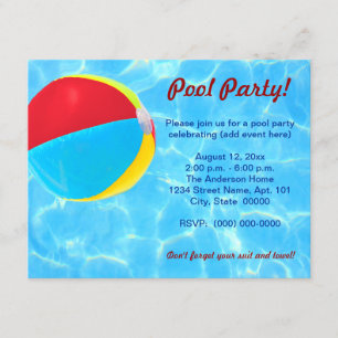 Invitations de Beach Ball