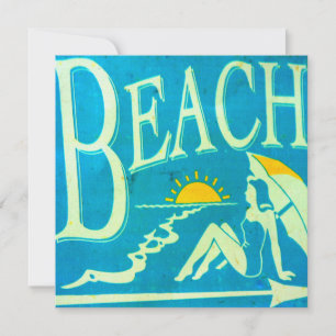 invitations de beach party