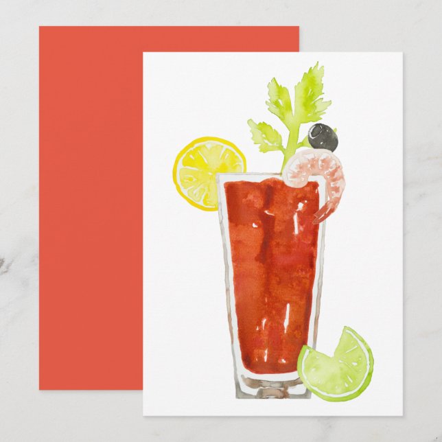 Invitations de Bloody Mary (Devant / Derrière)