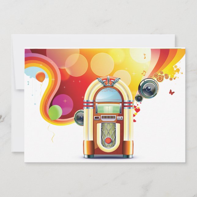 Invitations de boîte à juke (Devant)