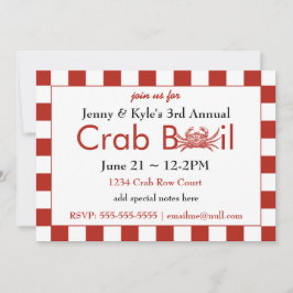 Invitations de bouillie de crabe