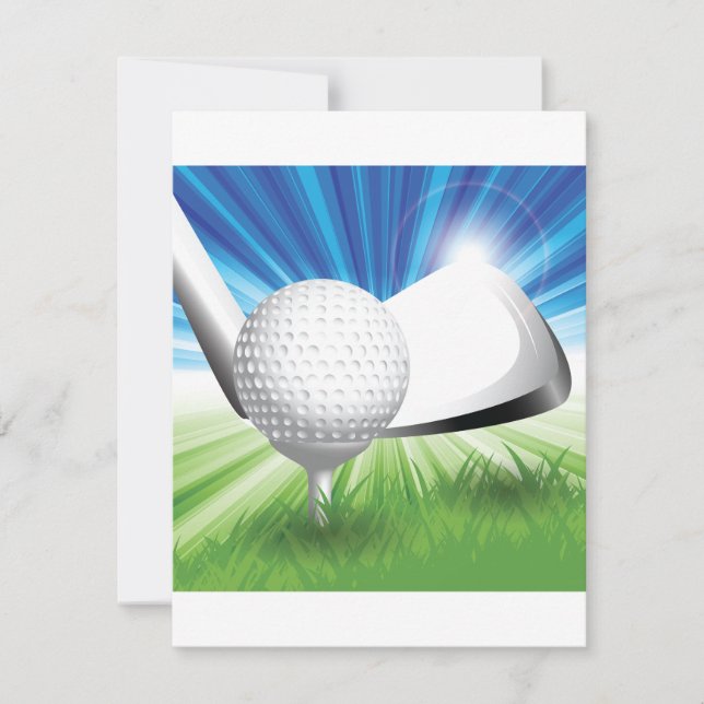 Invitations de boule et de pièce en t de golf (Devant)